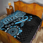 Prostate Cancer Awareness Personalised Quilt Aboriginal Ribbon Dot Painting