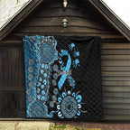 Prostate Cancer Awareness Personalised Quilt Aboriginal Ribbon Dot Painting
