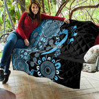 Prostate Cancer Awareness Personalised Quilt Aboriginal Ribbon Dot Painting