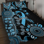 Prostate Cancer Awareness Personalised Quilt Bed Set Aboriginal Ribbon Dot Painting