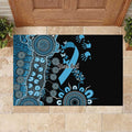 Prostate Cancer Awareness Personalised Rubber Doormat Aboriginal Ribbon Dot Painting