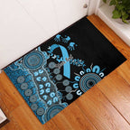 Prostate Cancer Awareness Personalised Rubber Doormat Aboriginal Ribbon Dot Painting