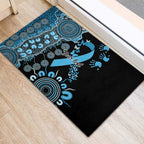 Prostate Cancer Awareness Personalised Rubber Doormat Aboriginal Ribbon Dot Painting