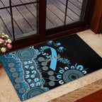 Prostate Cancer Awareness Personalised Rubber Doormat Aboriginal Ribbon Dot Painting
