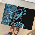 Prostate Cancer Awareness Personalised Rubber Doormat Aboriginal Ribbon Dot Painting