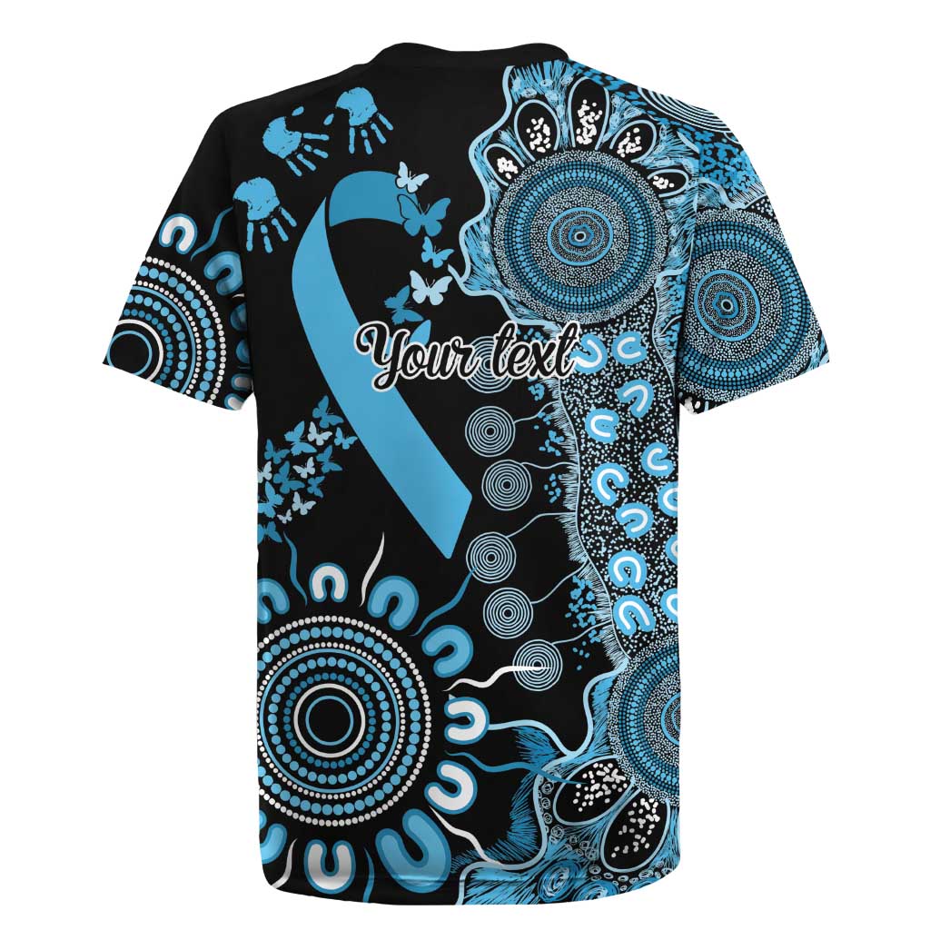 Prostate Cancer Awareness Personalised Rugby Jersey Aboriginal Ribbon Dot Painting