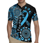 Prostate Cancer Awareness Personalised Rugby Jersey Aboriginal Ribbon Dot Painting
