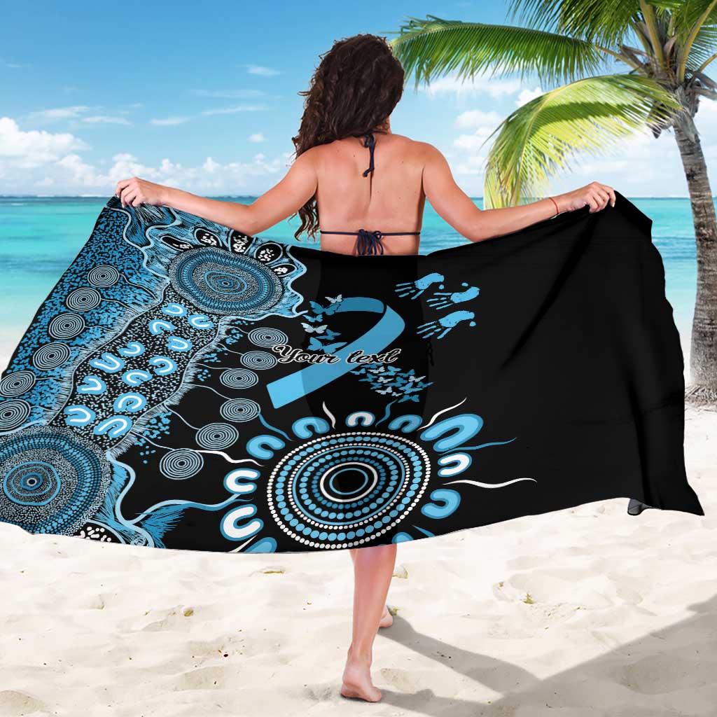 Prostate Cancer Awareness Personalised Sarong Aboriginal Ribbon Dot Painting