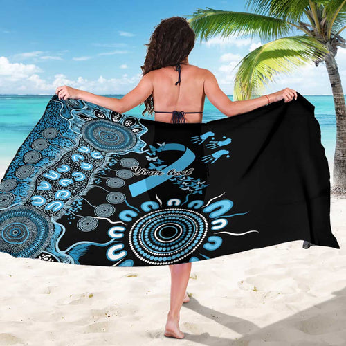 Prostate Cancer Awareness Personalised Sarong Aboriginal Ribbon Dot Painting