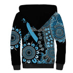 Prostate Cancer Awareness Personalised Sherpa Hoodie Aboriginal Ribbon Dot Painting
