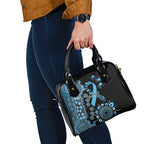 Prostate Cancer Awareness Personalised Shoulder Handbag Aboriginal Ribbon Dot Painting