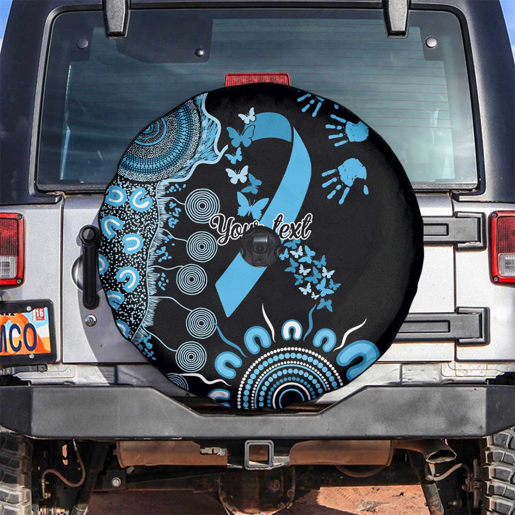 Prostate Cancer Awareness Personalised Spare Tire Cover Aboriginal Ribbon Dot Painting