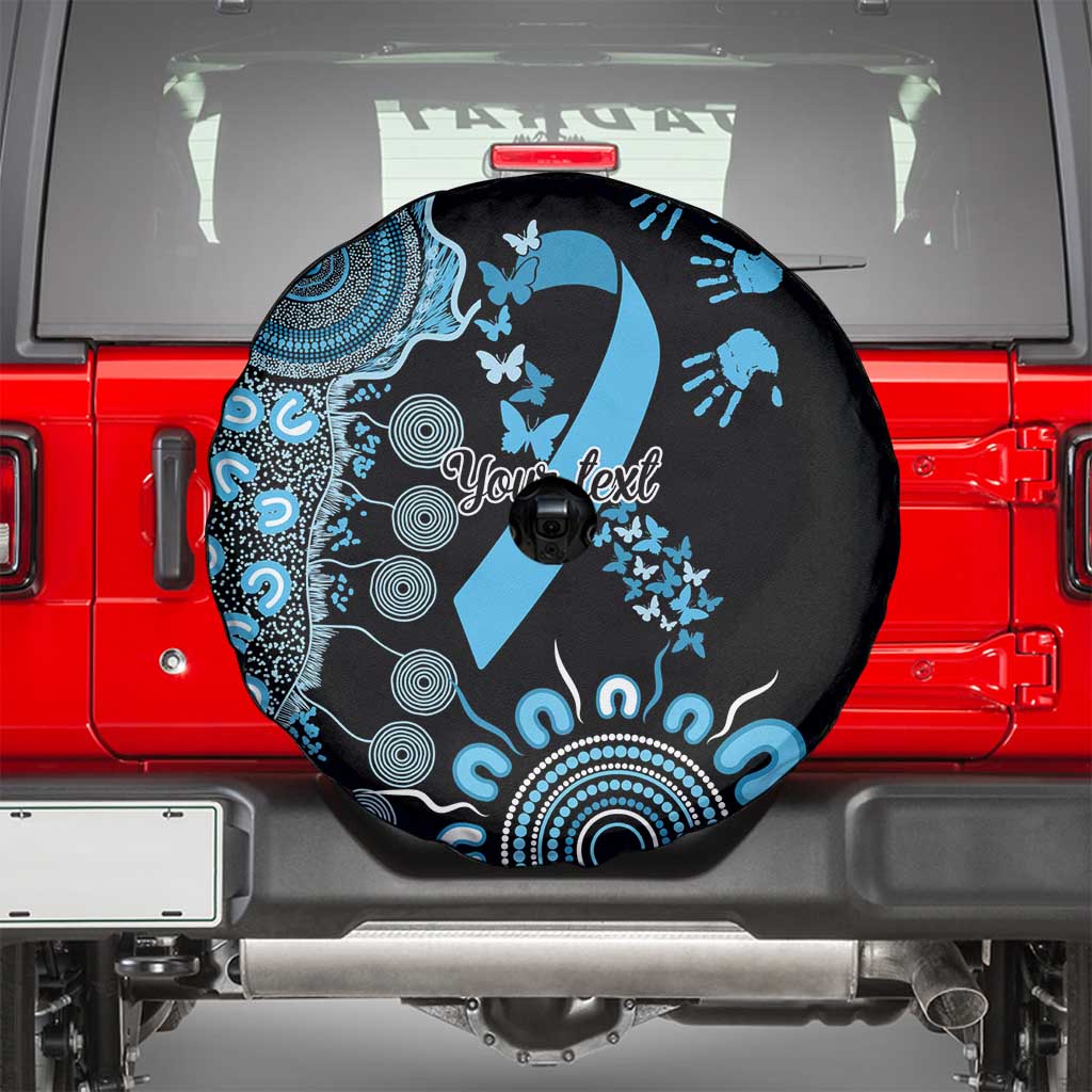 Prostate Cancer Awareness Personalised Spare Tire Cover Aboriginal Ribbon Dot Painting