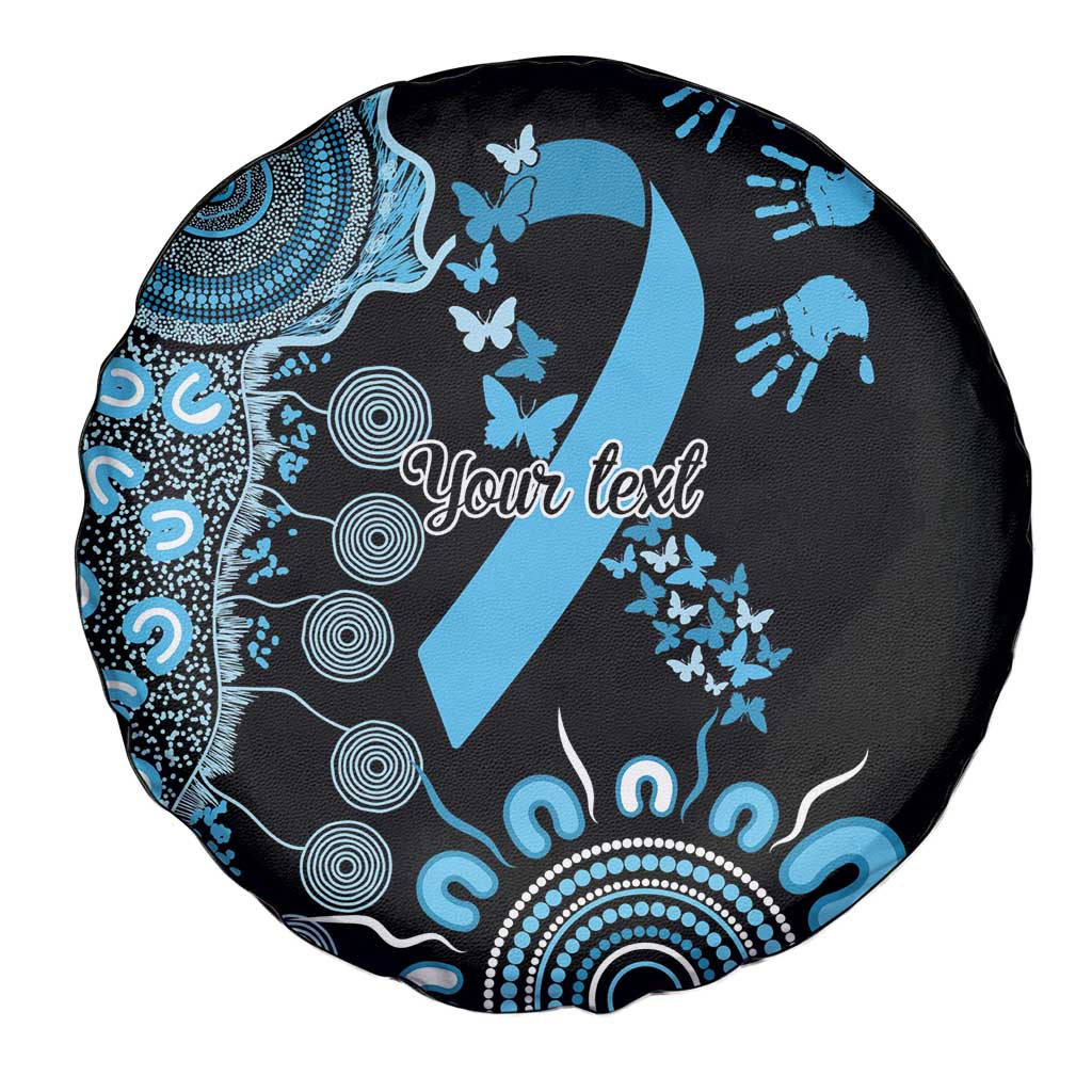 Prostate Cancer Awareness Personalised Spare Tire Cover Aboriginal Ribbon Dot Painting