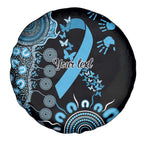 Prostate Cancer Awareness Personalised Spare Tire Cover Aboriginal Ribbon Dot Painting