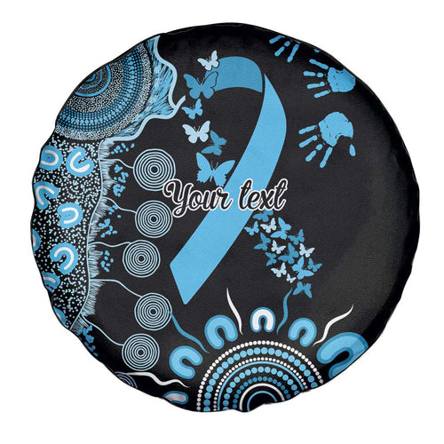 Prostate Cancer Awareness Personalised Spare Tire Cover Aboriginal Ribbon Dot Painting