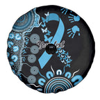 Prostate Cancer Awareness Personalised Spare Tire Cover Aboriginal Ribbon Dot Painting