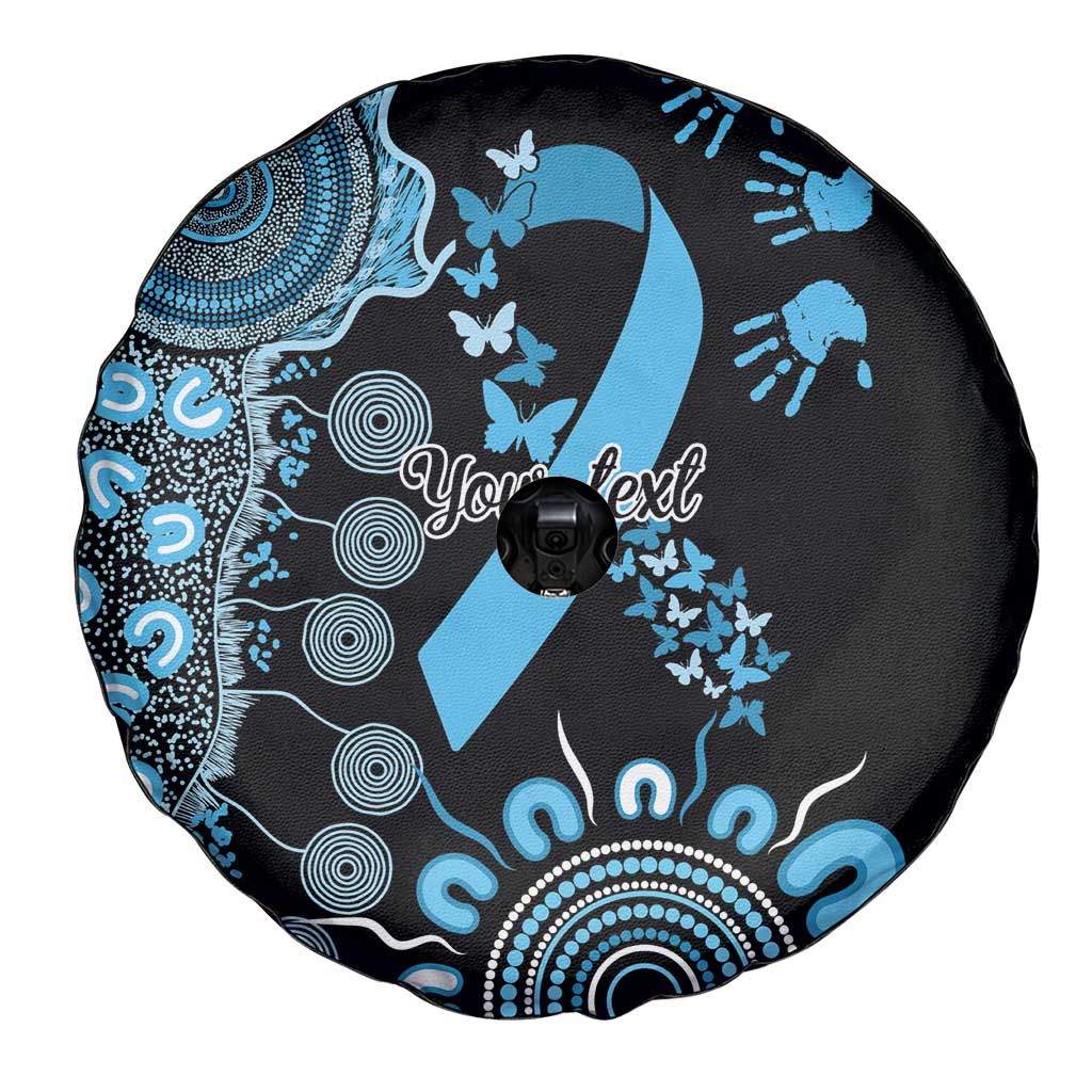 Prostate Cancer Awareness Personalised Spare Tire Cover Aboriginal Ribbon Dot Painting