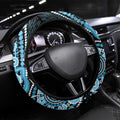 Prostate Cancer Awareness Steering Wheel Cover Aboriginal Ribbon Dot Painting