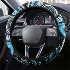 Prostate Cancer Awareness Steering Wheel Cover Aboriginal Ribbon Dot Painting