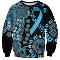 Prostate Cancer Awareness Personalised Sweatshirt Aboriginal Ribbon Dot Painting