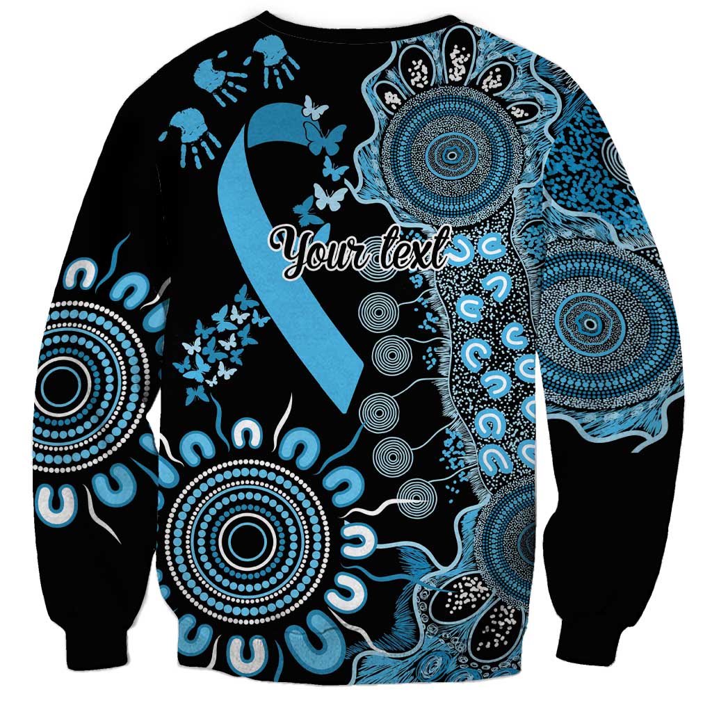 Prostate Cancer Awareness Personalised Sweatshirt Aboriginal Ribbon Dot Painting