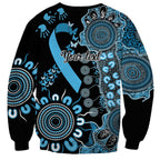 Prostate Cancer Awareness Personalised Sweatshirt Aboriginal Ribbon Dot Painting