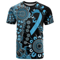 Prostate Cancer Awareness Personalised T Shirt Aboriginal Ribbon Dot Painting