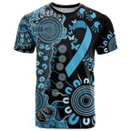 Prostate Cancer Awareness Personalised T Shirt Aboriginal Ribbon Dot Painting