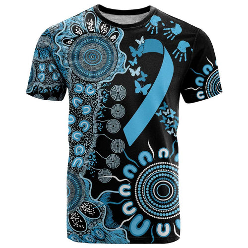 Prostate Cancer Awareness Personalised T Shirt Aboriginal Ribbon Dot Painting