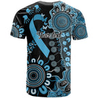 Prostate Cancer Awareness Personalised T Shirt Aboriginal Ribbon Dot Painting
