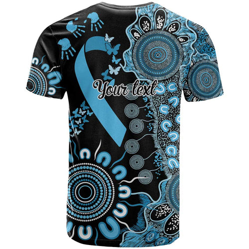 Prostate Cancer Awareness Personalised T Shirt Aboriginal Ribbon Dot Painting