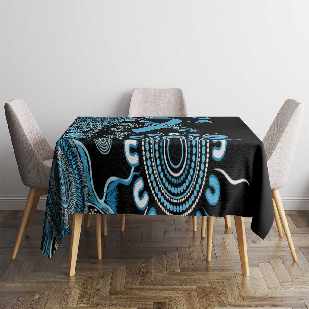 Prostate Cancer Awareness Personalised Tablecloth Aboriginal Ribbon Dot Painting