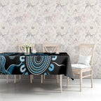 Prostate Cancer Awareness Personalised Tablecloth Aboriginal Ribbon Dot Painting