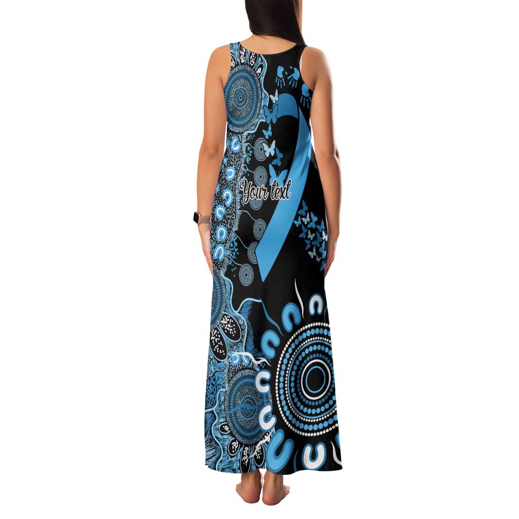 Prostate Cancer Awareness Personalised Tank Maxi Dress Aboriginal Ribbon Dot Painting