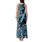 Prostate Cancer Awareness Personalised Tank Maxi Dress Aboriginal Ribbon Dot Painting