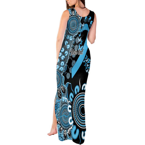 Prostate Cancer Awareness Personalised Tank Maxi Dress Aboriginal Ribbon Dot Painting