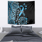 Prostate Cancer Awareness Personalised Tapestry Aboriginal Ribbon Dot Painting