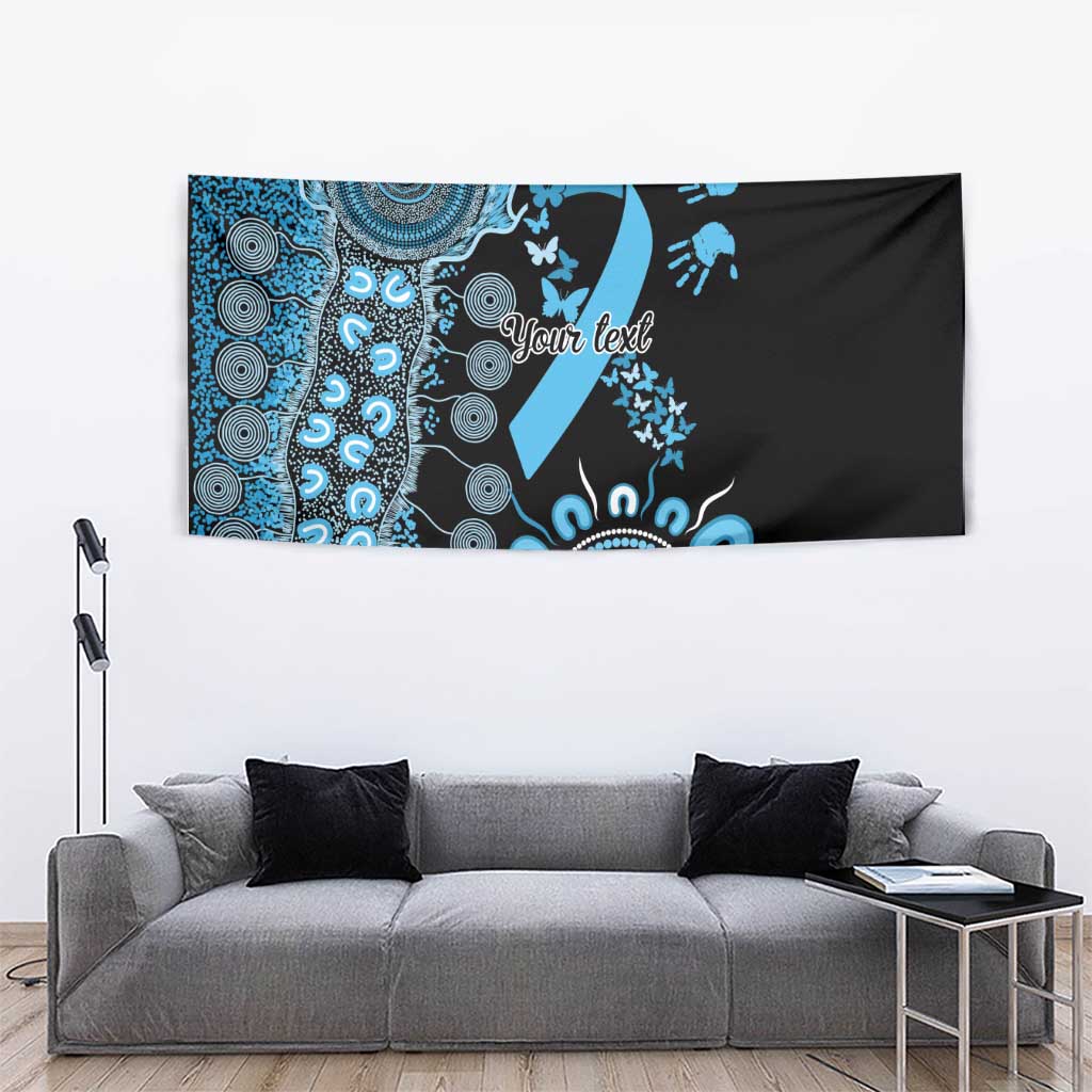 Prostate Cancer Awareness Personalised Tapestry Aboriginal Ribbon Dot Painting