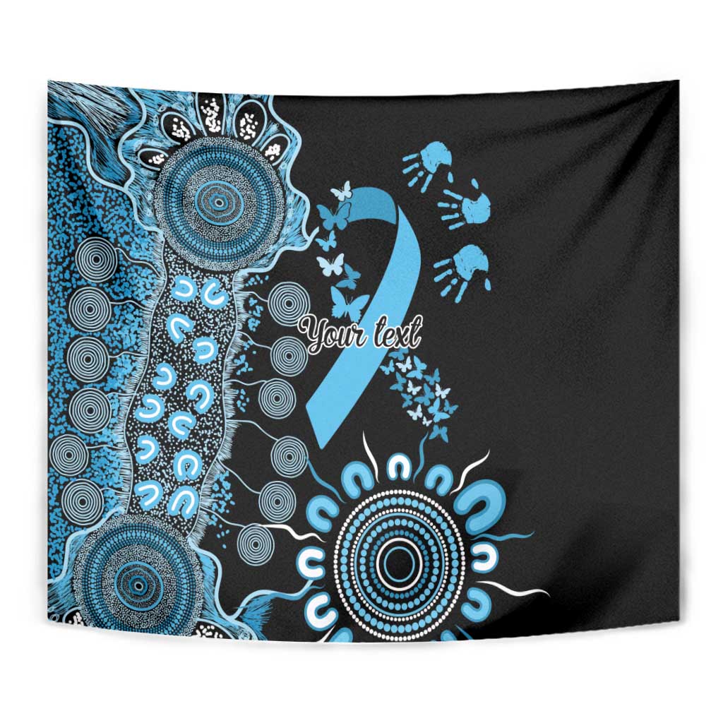 Prostate Cancer Awareness Personalised Tapestry Aboriginal Ribbon Dot Painting