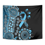 Prostate Cancer Awareness Personalised Tapestry Aboriginal Ribbon Dot Painting