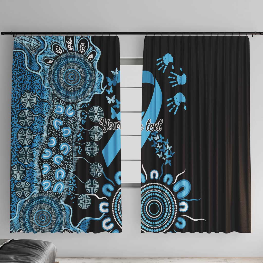 Prostate Cancer Awareness Personalised Window Curtain Aboriginal Ribbon Dot Painting