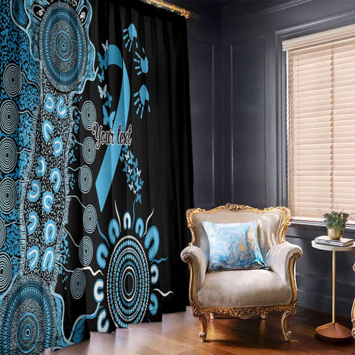 Prostate Cancer Awareness Personalised Window Curtain Aboriginal Ribbon Dot Painting