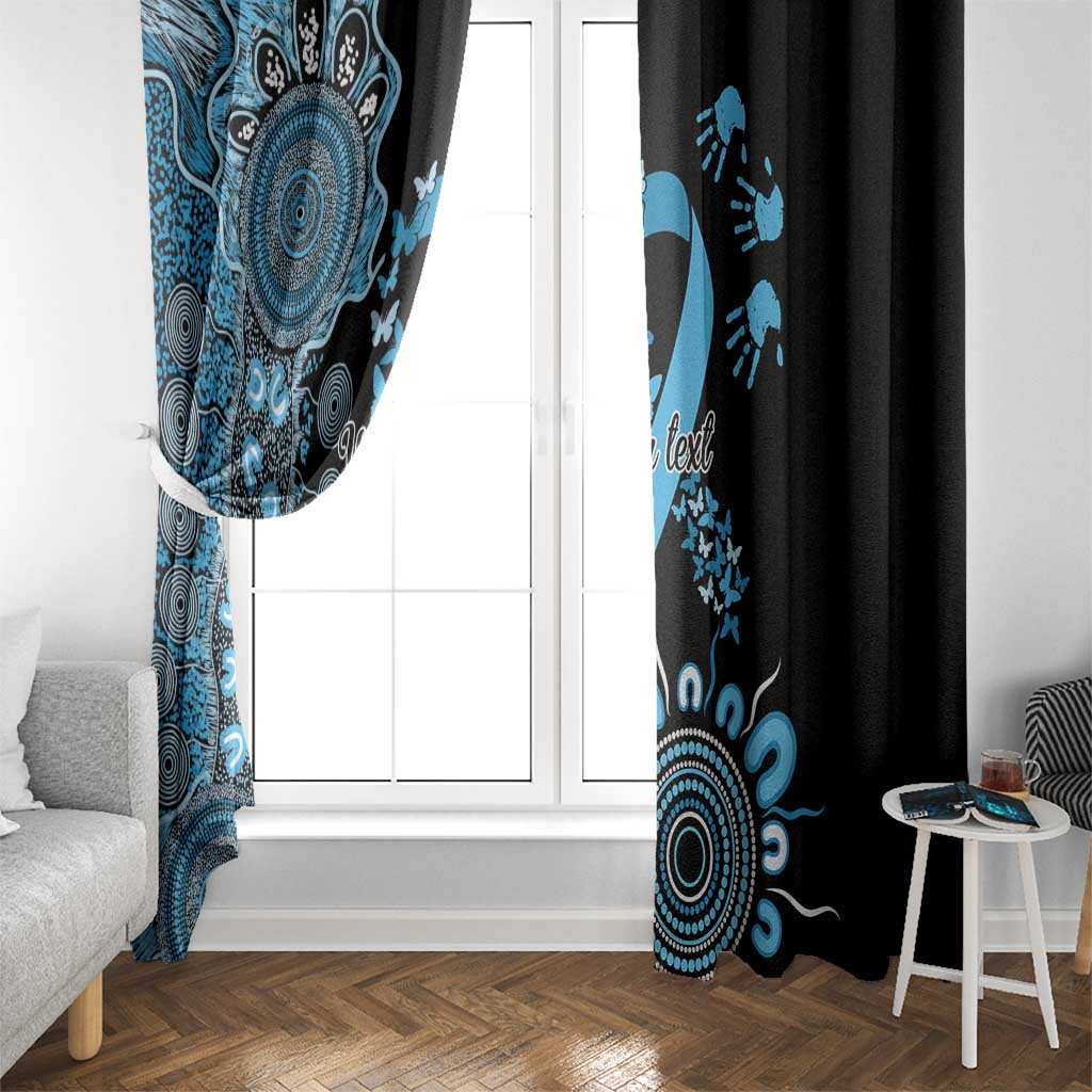 Prostate Cancer Awareness Personalised Window Curtain Aboriginal Ribbon Dot Painting