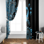 Prostate Cancer Awareness Personalised Window Curtain Aboriginal Ribbon Dot Painting