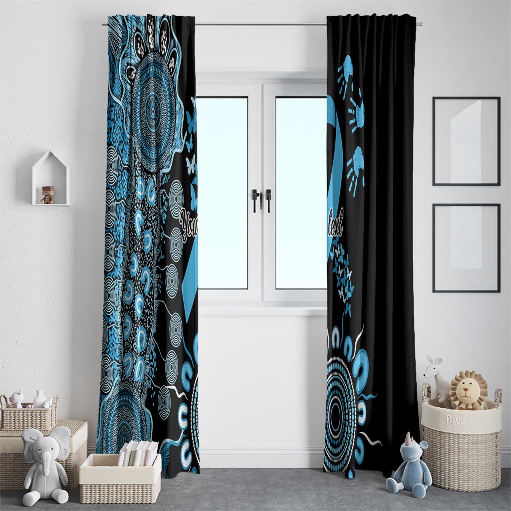 Prostate Cancer Awareness Personalised Window Curtain Aboriginal Ribbon Dot Painting
