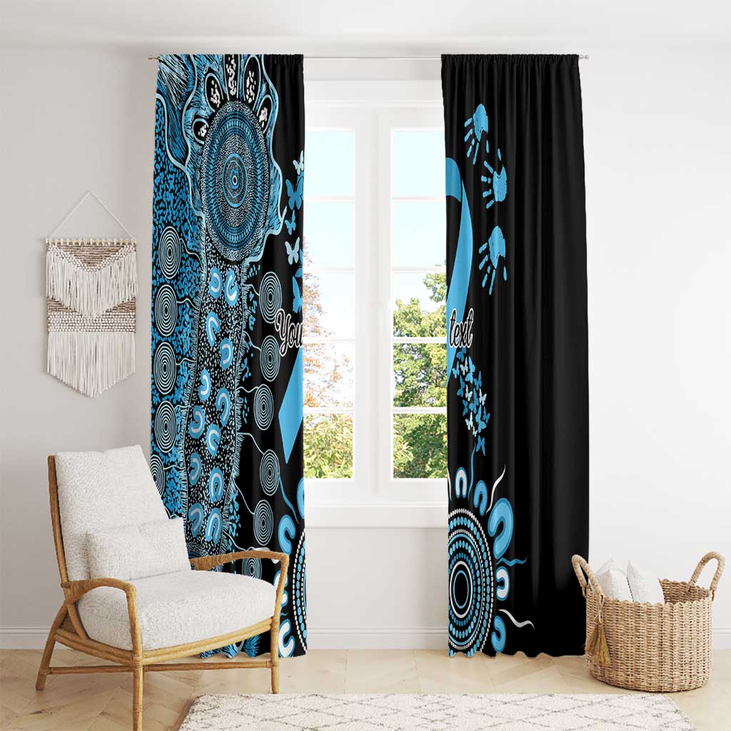 Prostate Cancer Awareness Personalised Window Curtain Aboriginal Ribbon Dot Painting