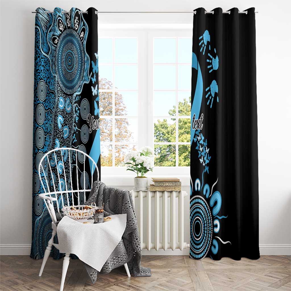Prostate Cancer Awareness Personalised Window Curtain Aboriginal Ribbon Dot Painting