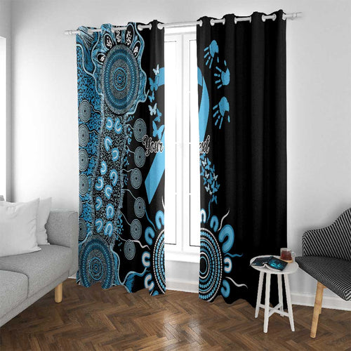Prostate Cancer Awareness Personalised Window Curtain Aboriginal Ribbon Dot Painting