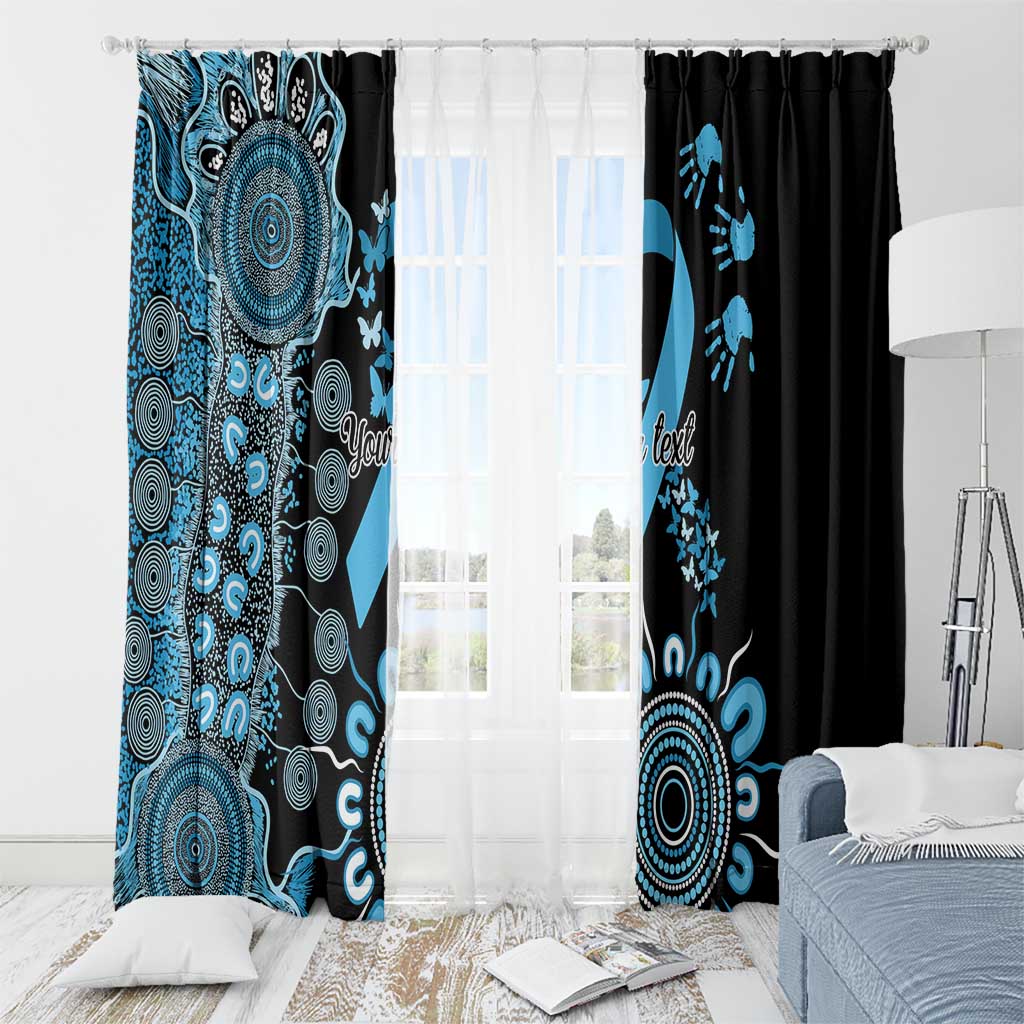 Prostate Cancer Awareness Personalised Window Curtain Aboriginal Ribbon Dot Painting